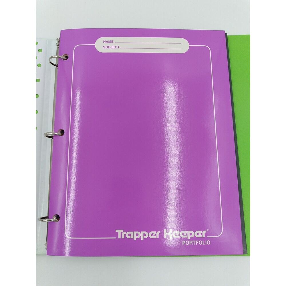 Trapper Keeper ~ Binder Portfolio Folder 2021 Mead Retro Leopard Boombox Purple - Picture 4 of 6